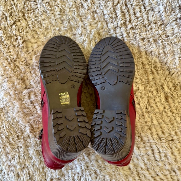 Miz Mooz Jet Zip Up Ankle Boots Size 38 Red Leather - Picture 9 of 11